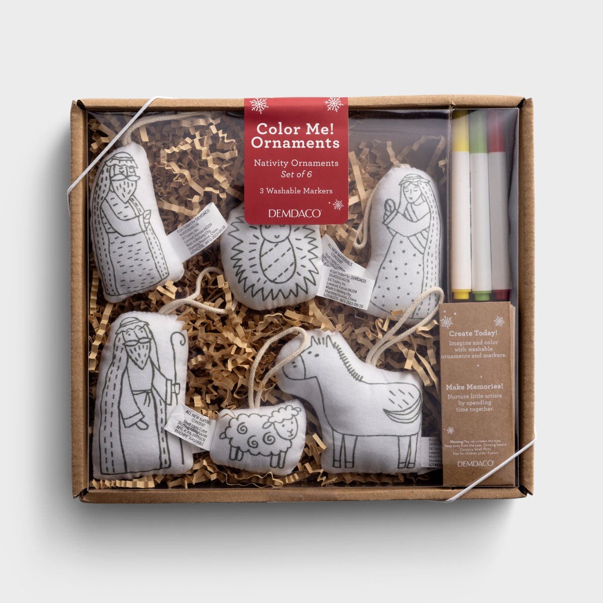 Plush Nativity Color Me Ornament - Cardeva