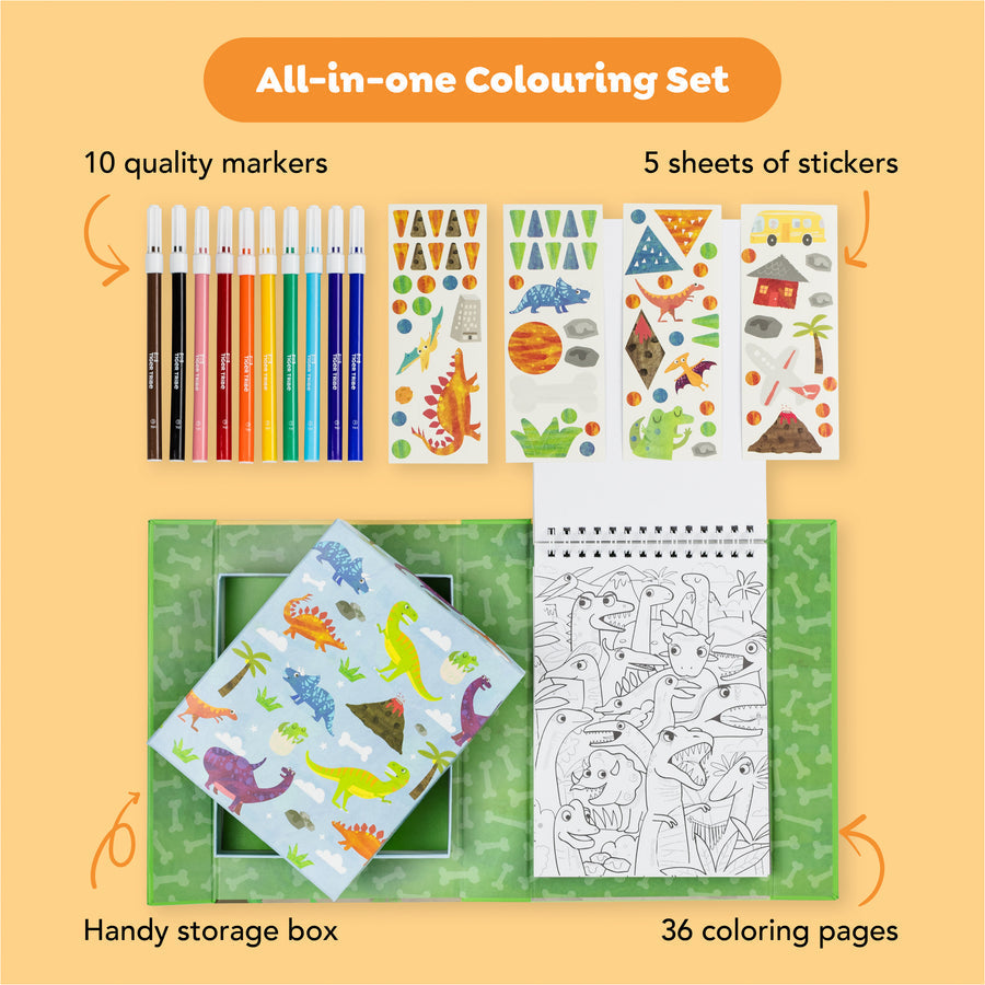 Dinosaur Colouring Set - Cardeva