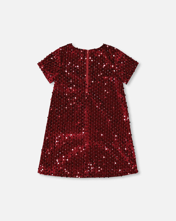 Red Velvet Sequin Dress - Cardeva