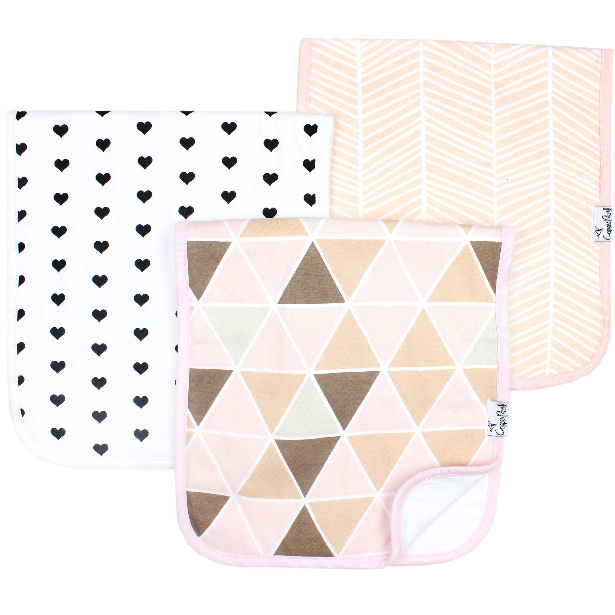 Blush Burp Cloths - Cardeva