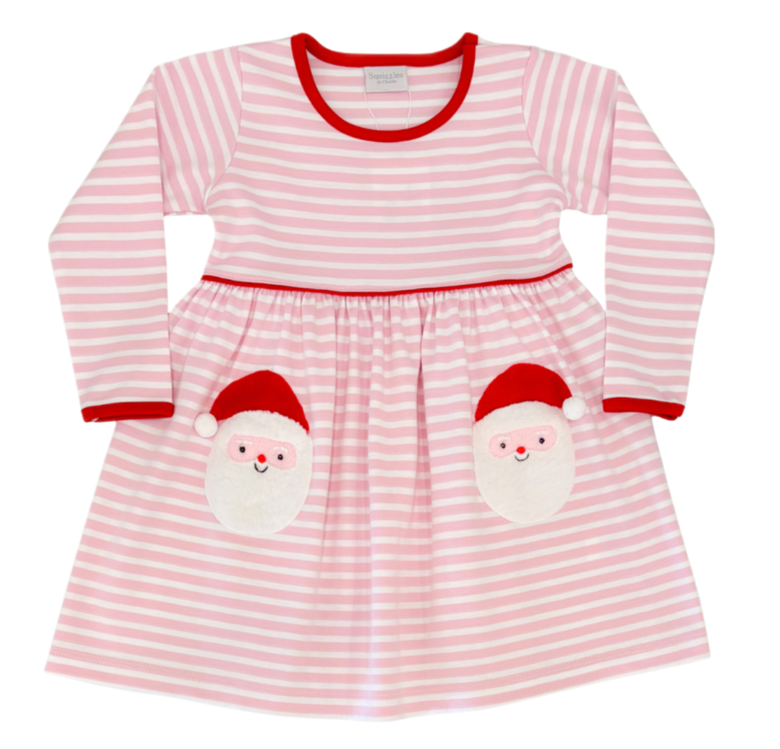 Santa Sherpa Onesie Dress - Cardeva