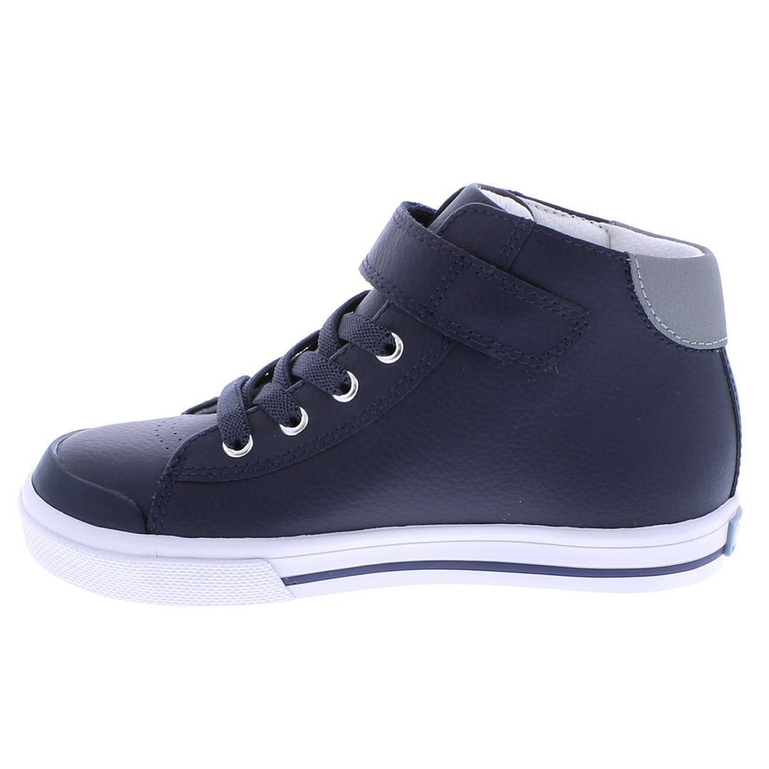 Riley Navy and Gray Leather - Cardeva
