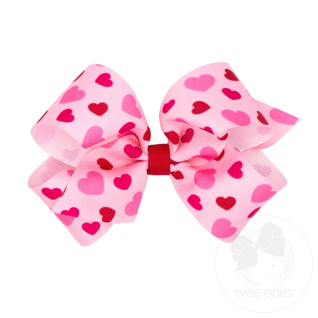 Valentine Heart Print Mini Bow - Cardeva