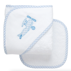 Blue Plane Hooded Towel - Cardeva