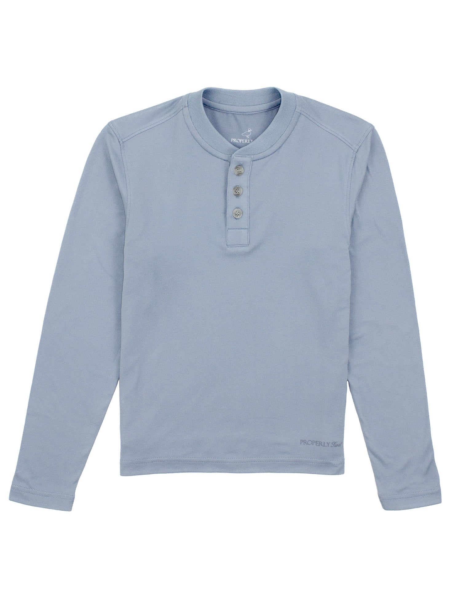 Ravine Dusk Blue Henley - Cardeva