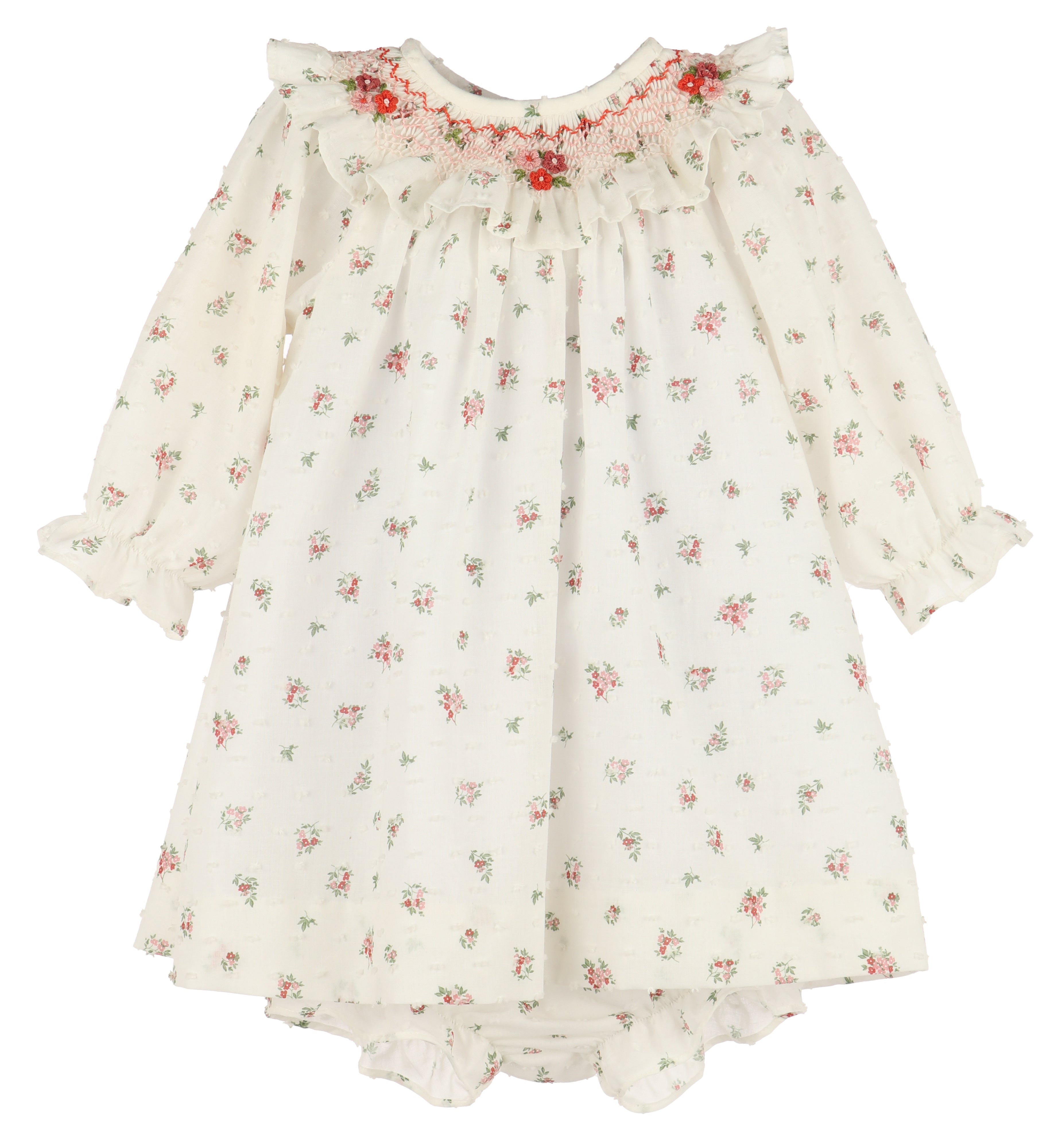 Plumetti Floral Smock Bishop Dress - Cardeva