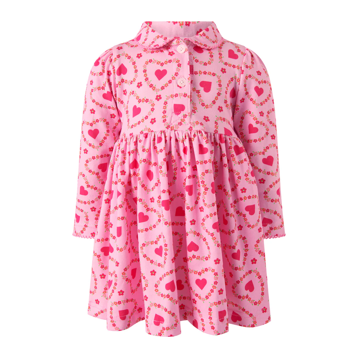 Floral Heart Jersey Dress - Cardeva